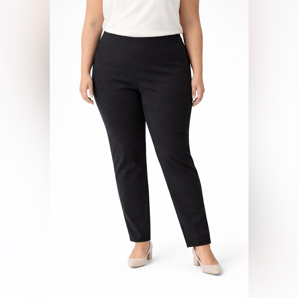 J.Crew Factory Black Side Zip Slim Ankle Stretch Pants Size 18